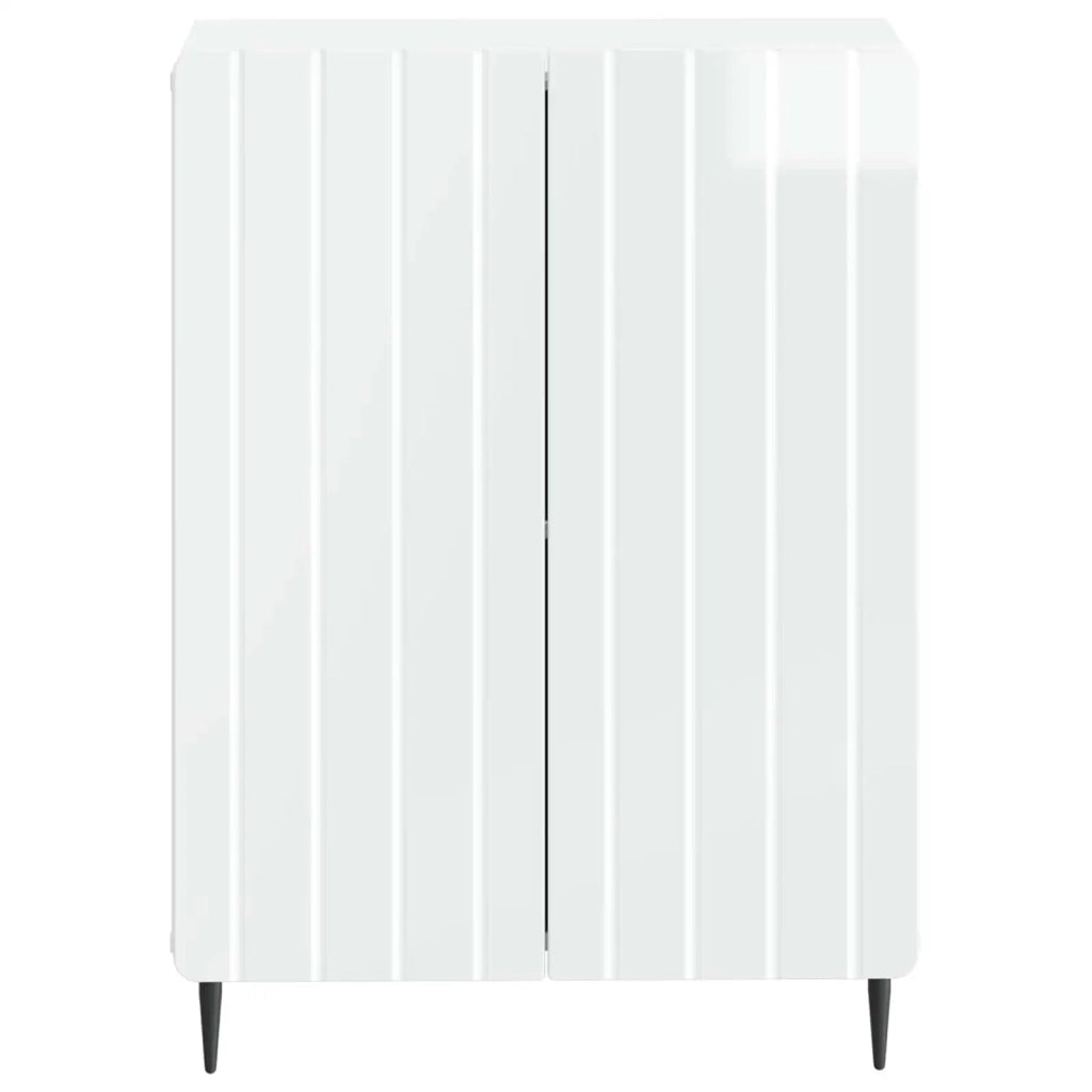 Mobiletto da Bagno ZWOLLE Bianco Lucido 59,5 x 31 x 79,5 cm 896399