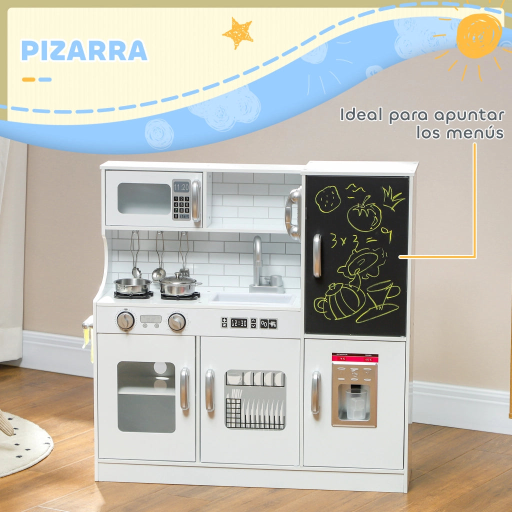 Cucina Giocattolo Bambini ¨C zephmum ¨C Bianco 83.8x26.8x81 cm