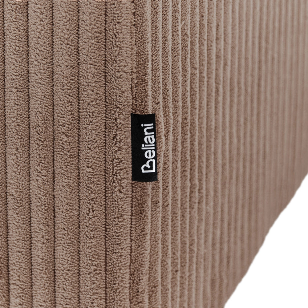 Modulo divano a 1 posto in velluto a coste sabbia beige con sezione angolare stile moderno lato destro