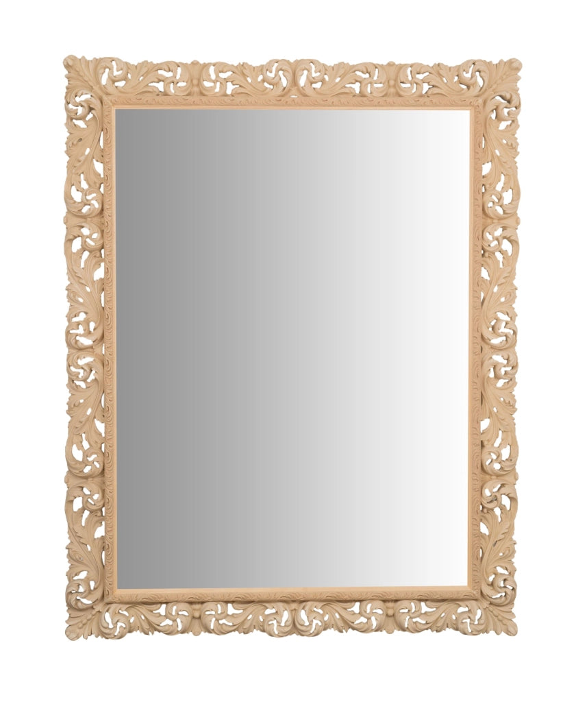Biscottini SPECCHIERA DA PARETE IN LEGNO FINITURA GREZZA MADE IN ITALY realizzata Offerta