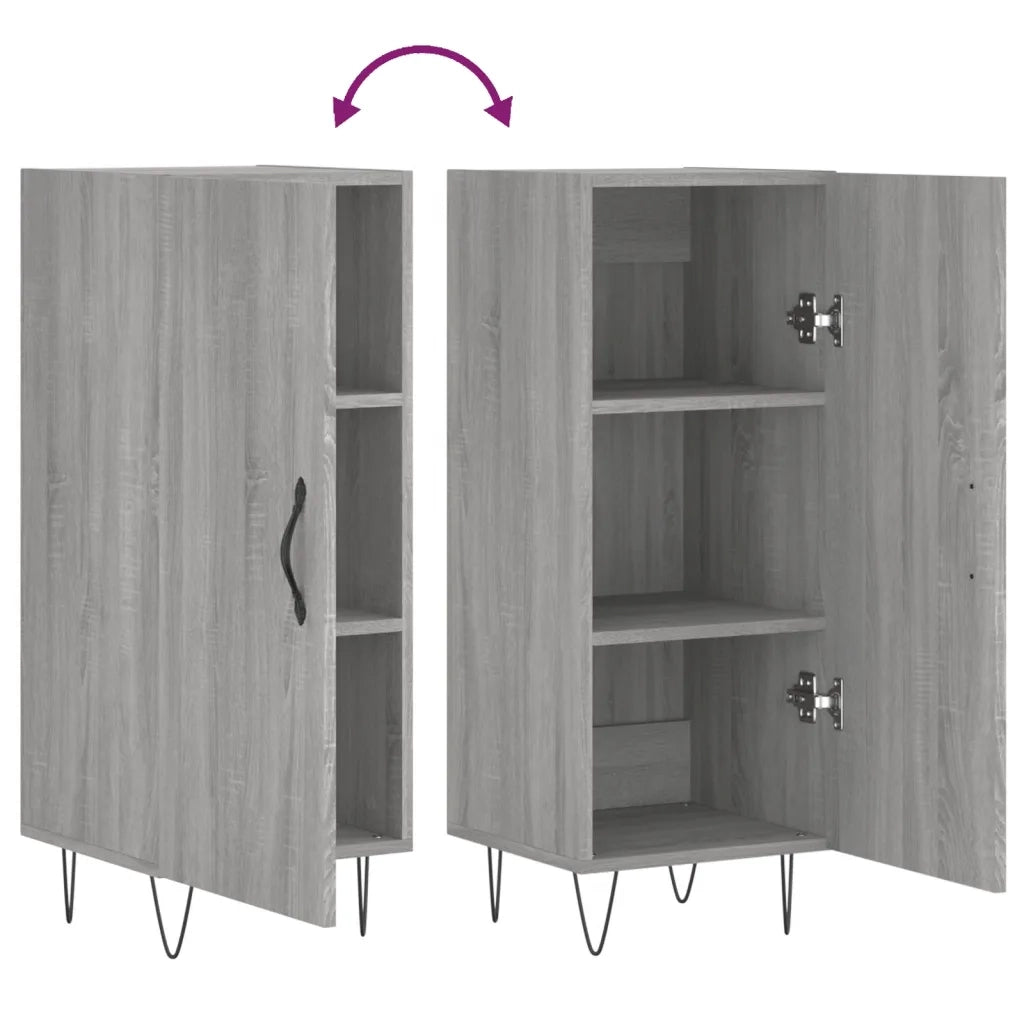 Credenza | Madia | Buffet da pranzo | Armadio da pranzo Grigio Sonoma 34,5x34x90 cm in Legno Multistrato
