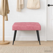 Panchina con bottoni imbottiti Rosa 60 x 40 x 45 cm Velluto 42038505