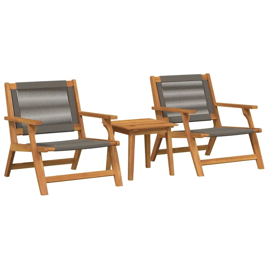 Sedie da Giardino con Tavolo 3 pcs Grigio 3214438
