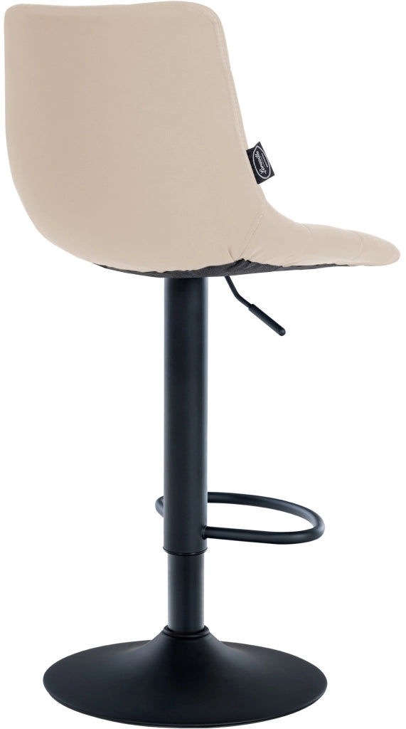 Set di 2 sgabelli da bar Jerry in similpelle crema,nero