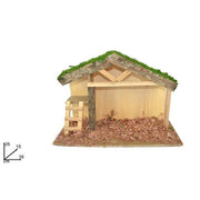 Trade Shop - Capanna Con Soppalco Scaletta Con Truciolo 35x26x15cm Presepe Decorazione Natale -
