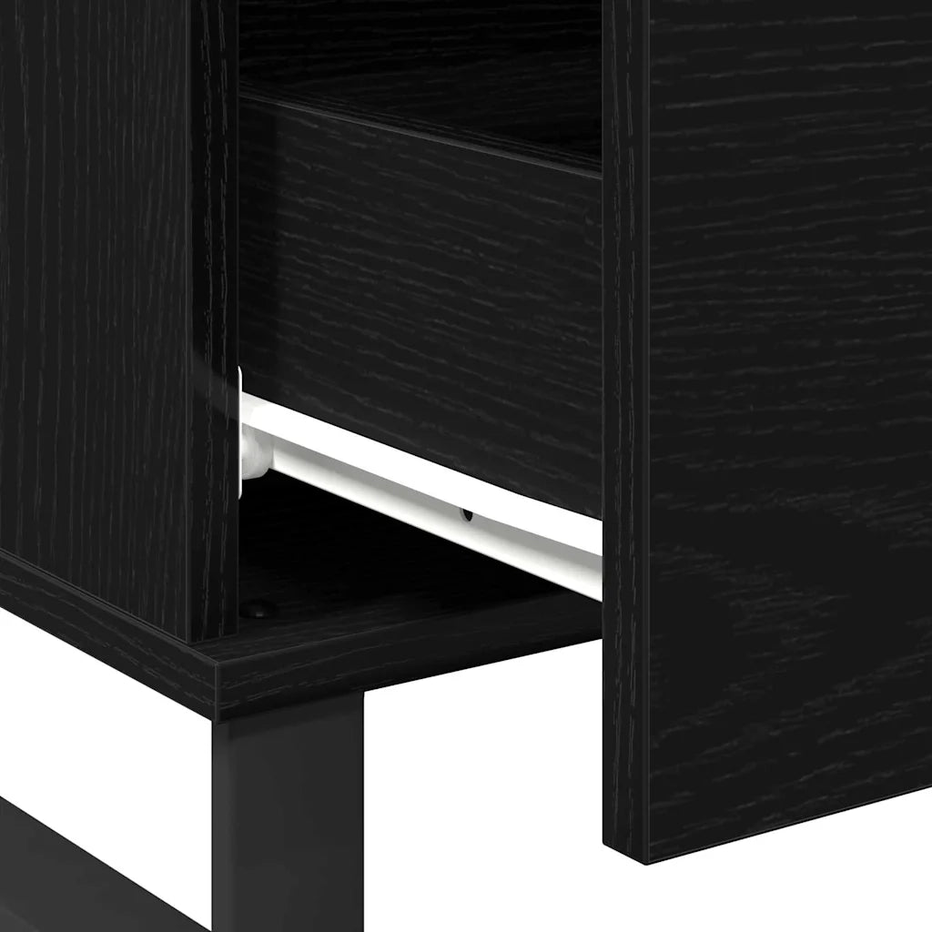 Tavolino da salotto con cassetto Rovere Nero 90 x 50 x 36,5 cm 862963