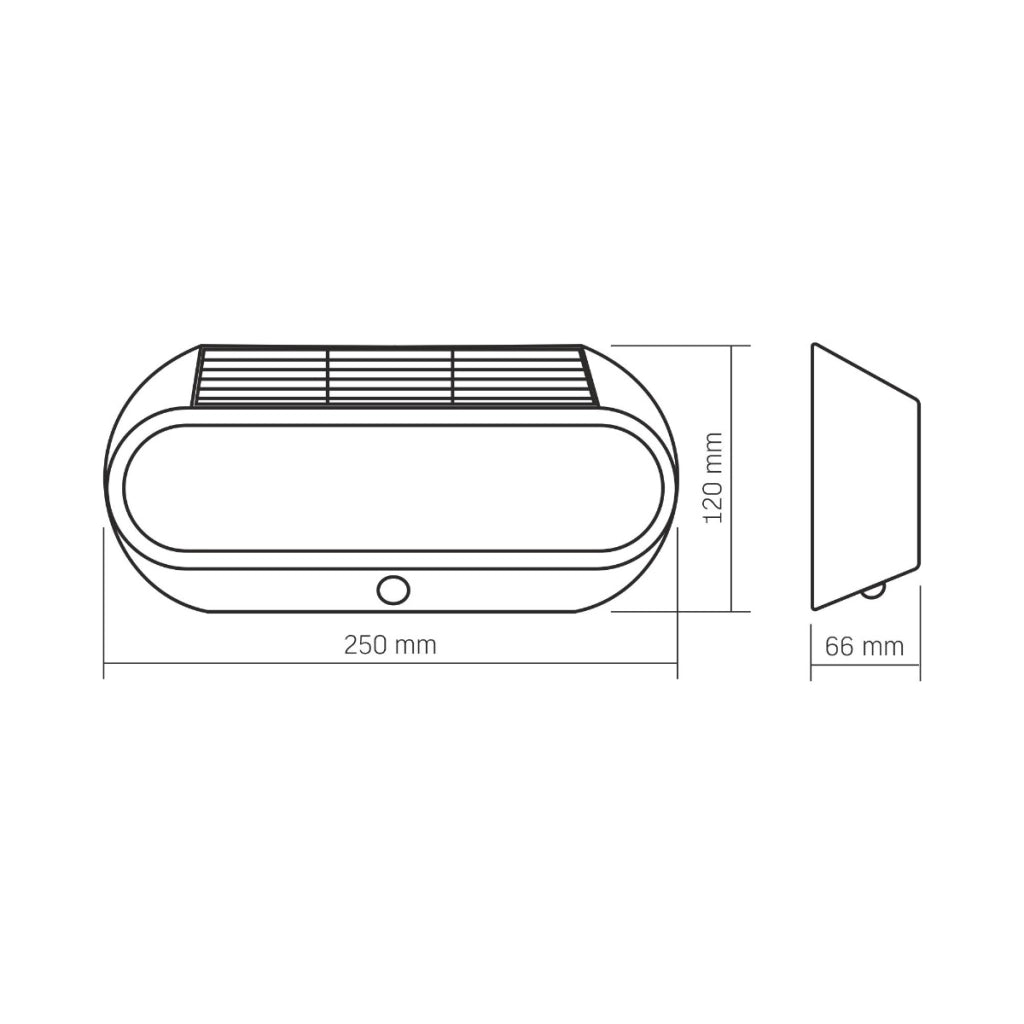 Applique solare LED 500lm 5000K sensore movimento IP54 Videx