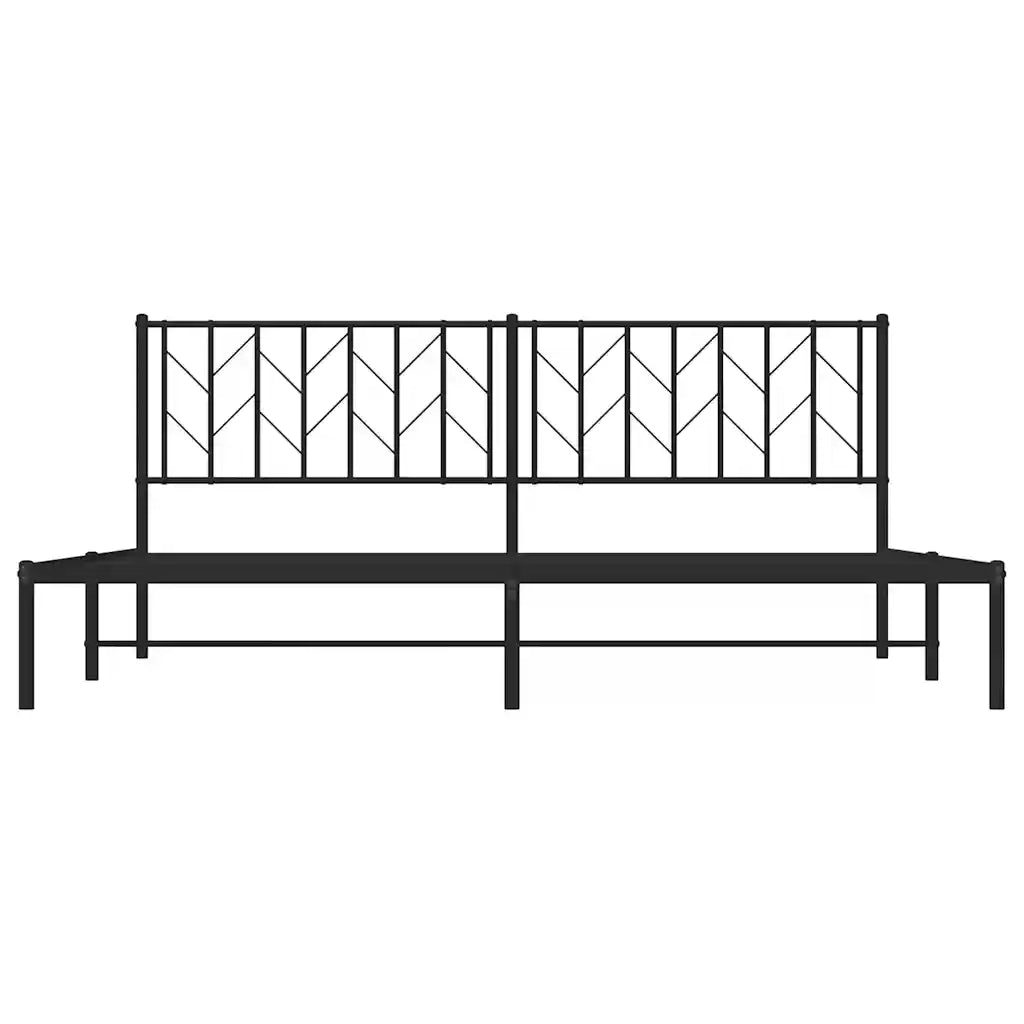 Giroletto con Testiera in Metallo Nero 193x203 cm 374443