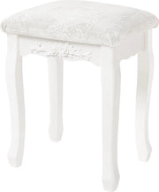 Sedia per tavolo da trucco - Sedile, Sedia di servizio, Sedia per trucco - Solida, Stilosa - MDF/Plastica - 37x29x48 - Bianca