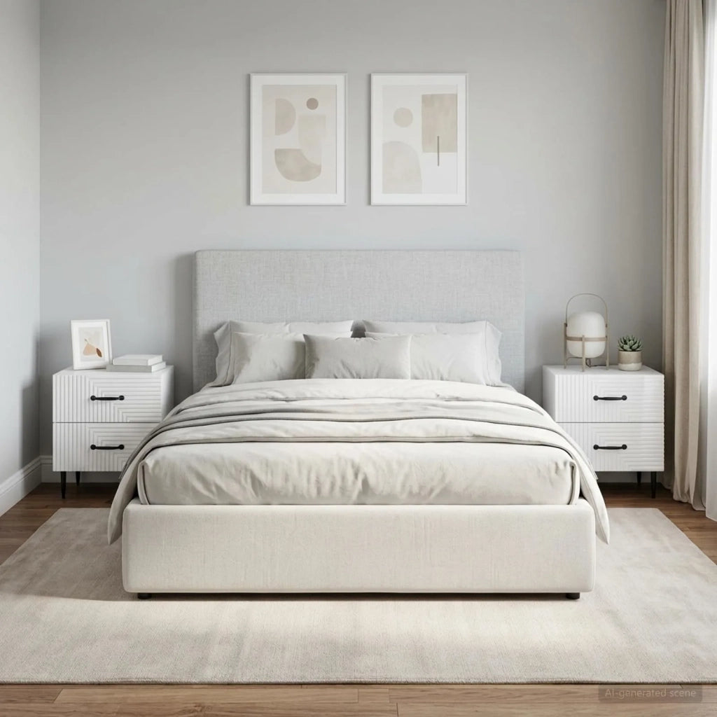 Armadio da Notte 2 pcs Bianco Lucido 43 x 34,5 x 47,5 cm 894764