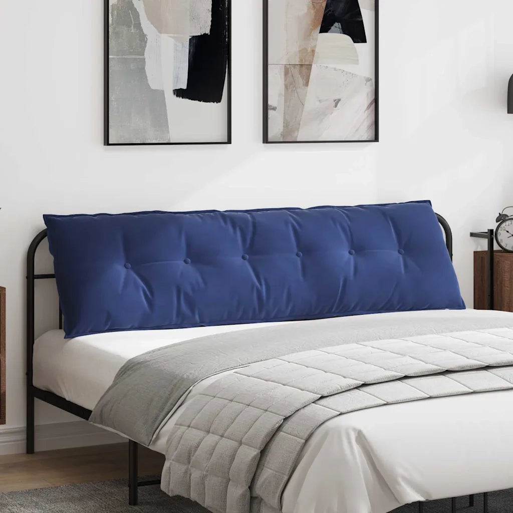 Cuscino per Schiena | Cuscino dorsale Blu Polizia 180 x 50 cm Tessuto in Cords