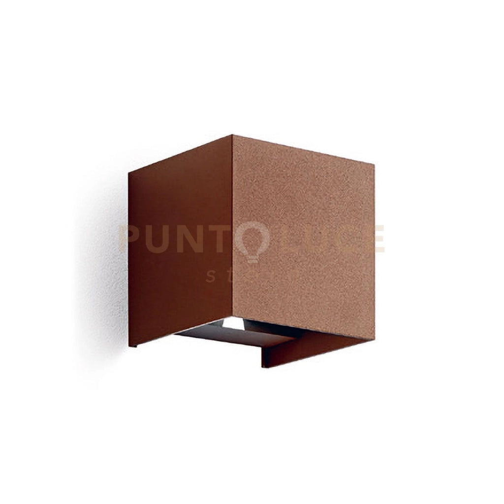 GES867C- APPLIQUE MARRONE A LED 2 LUCI BIEMISSIONE 3000K 830LM 2X10W  IP54 12X12CM