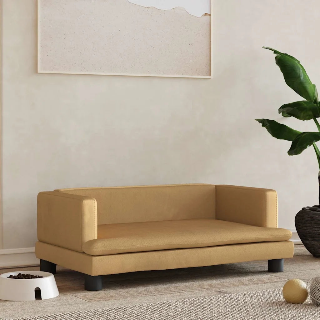 Lettino per Cani Marrone 80x45x30 cm in Velluto 171899