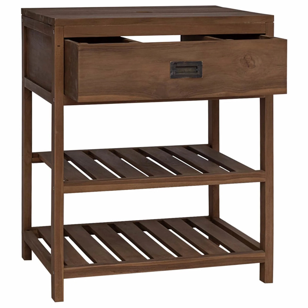 Mobile da Bagno Naturale 60 x 45 x 75 cm Legno di teak solido 42026907