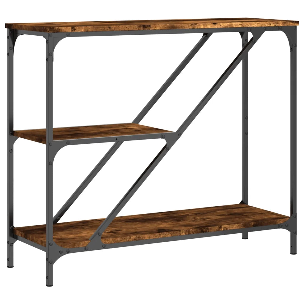 Tavolino Consolle | Tavolo d'Ingresso Rovere Fumo 88,5x30x75cm in Legno Multistrato