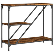 Tavolino Consolle | Tavolo d'Ingresso Rovere Fumo 88,5x30x75cm in Legno Multistrato