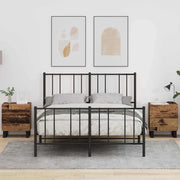 Armadio da Notte 2 pcs Legno Antico e Nero 40 x 35 x 47,5 cm 884067