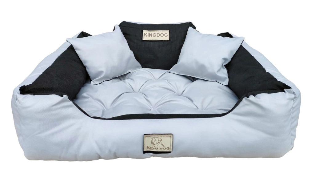 AIO FACTORY 100x75 cm KINGDOG Cuccia per cani impermeabile personalizzabile grigio chiaro
