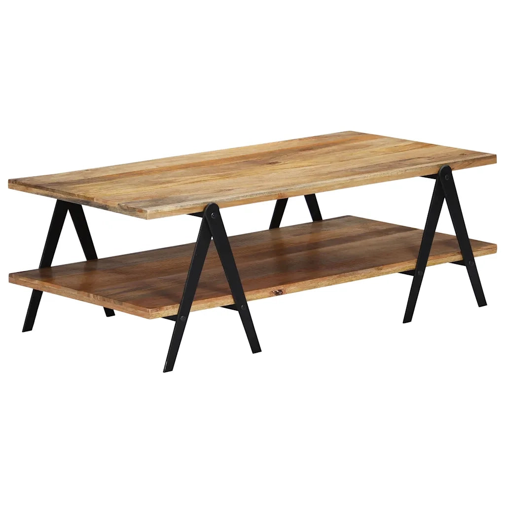 Tavolino da CaffÃ¨ 115x60x40 cm in Legno Massello di Mango cod mxl 66842