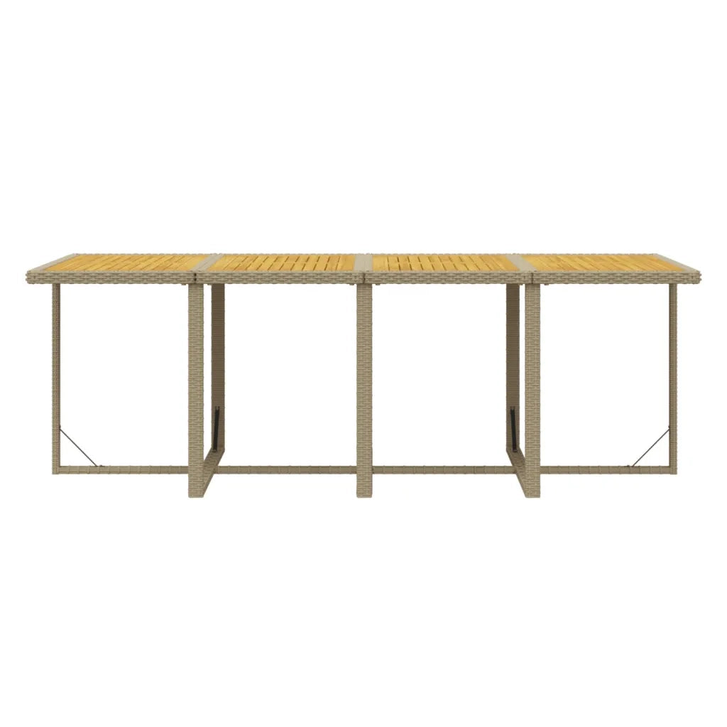 Set da Pranzo da Giardino 13 pz con Cuscini in Polyrattan Beige 3095583