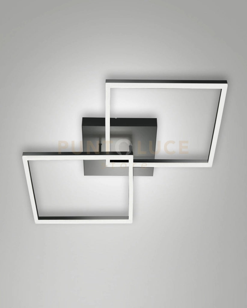 BARD  PLAFONIERA ANTRACITE NW  L.65X65CM A LED 4000K - 52W - 5400 lm DIMMERABILE C/ACC