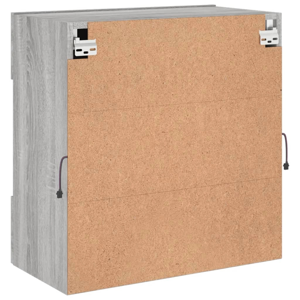 Mobile TV multimediale mensola TV credenza TV mobile TV da parete per sala da pranzo soggiorno camera da letto con luci LED Sonoma 58,5 x 30 x 60,5 cm grigio 02_0028052