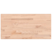 Piano Tavolo | Superficie Tavolo | Piano Scrivania 100x50x1,5cm Rettangolare Legno Massello Faggio