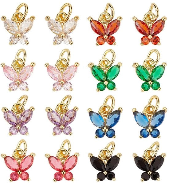Set di 20 forme di stella decorative con zirkonia per creare gioielli