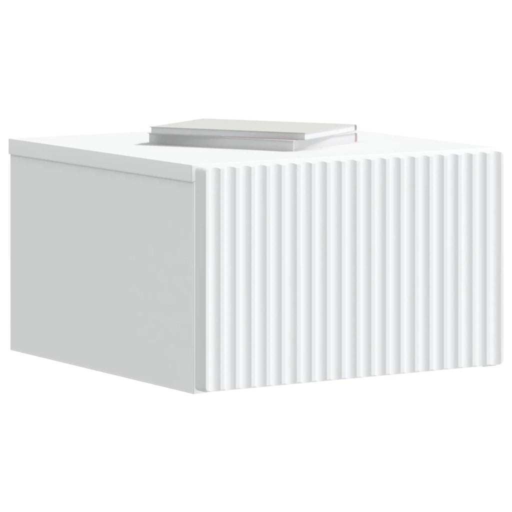 Mobiletto da notte a muro 2 pcs Bianco 33 x 34,5 x 20 cm 898426