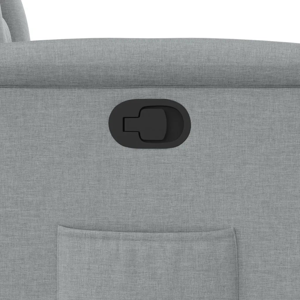 Divano Sedia-Poltrona Reclinabile in Tessuto Grigio Chiaro 836886