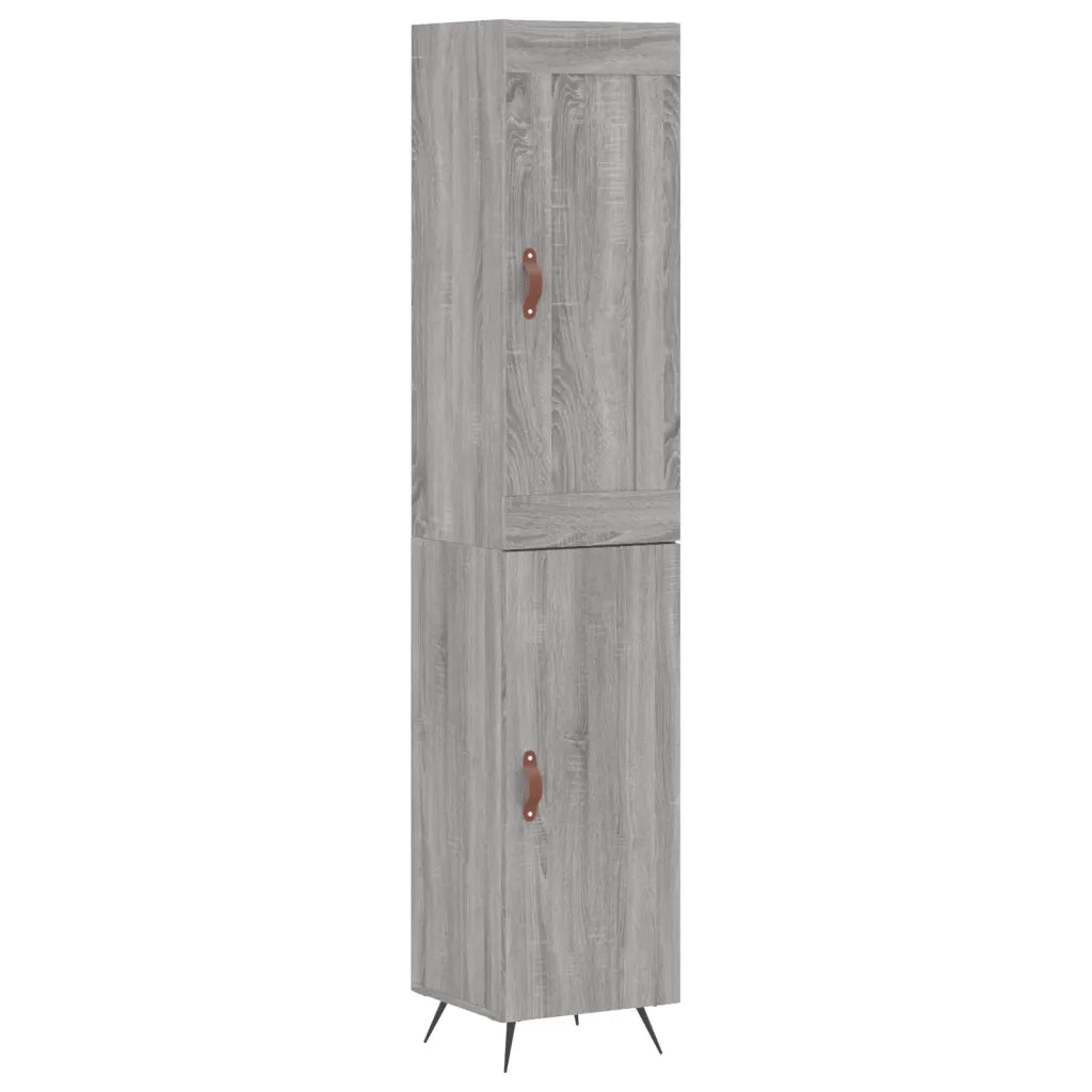 vidaXL Credenza Grigio Sonoma 34,5x34x180 cm in Legno Multistrato