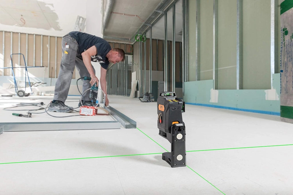 Kit completo di laser multilinea verde 3 x 360° 6 visibilità trasversale 80m - Geo6X SP GREEN KIT