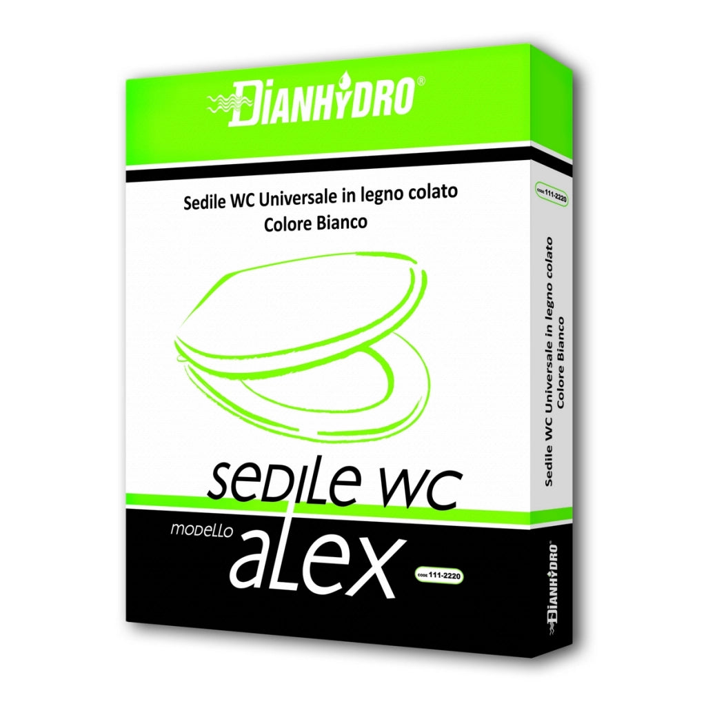 SEDILE WC IN LEGNO COLATO MODELLO ALEX- Bianco- DHIMP- pezzi 1