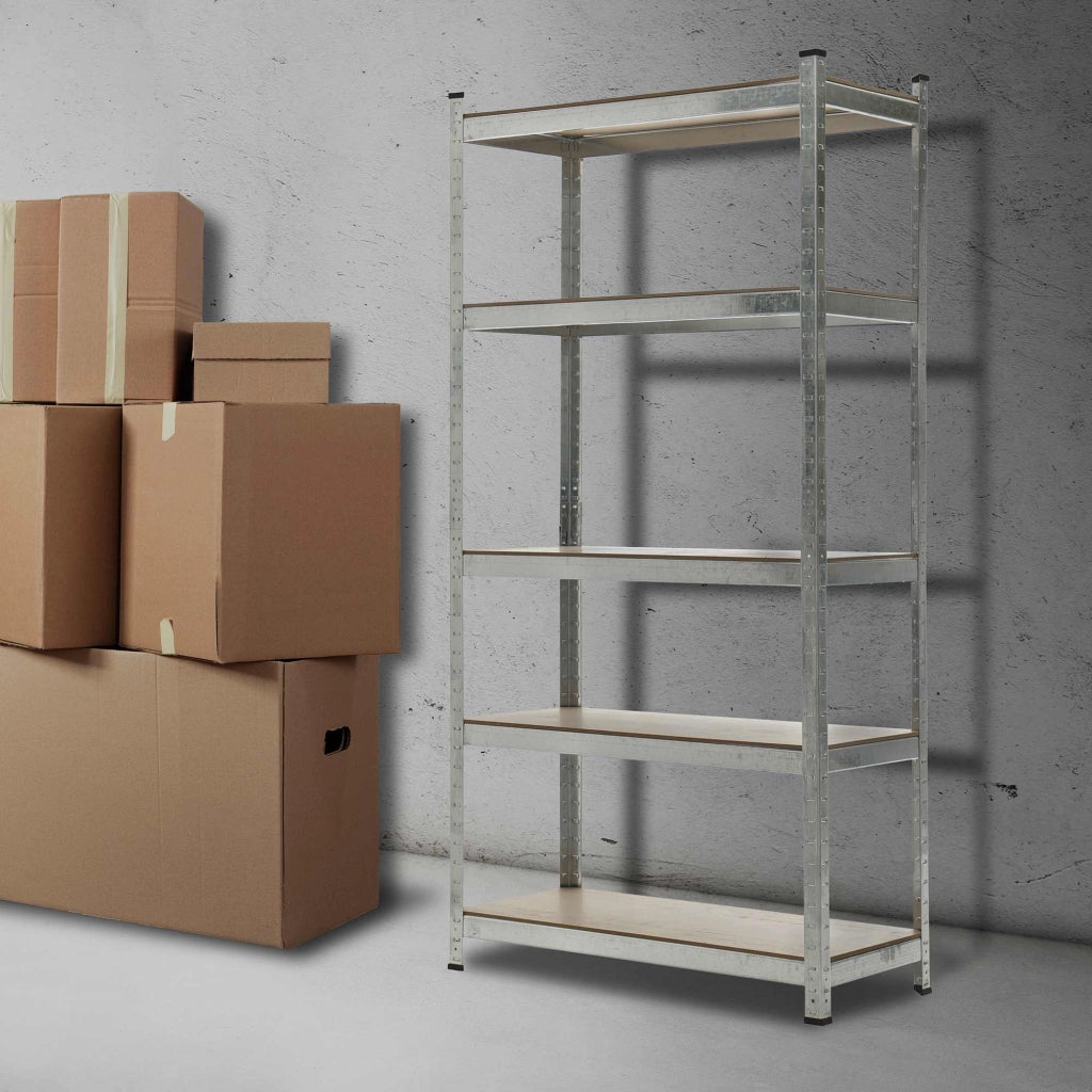 Scaffale Magazzino Alta Portata 875 Kg argento,90x40x180 cm