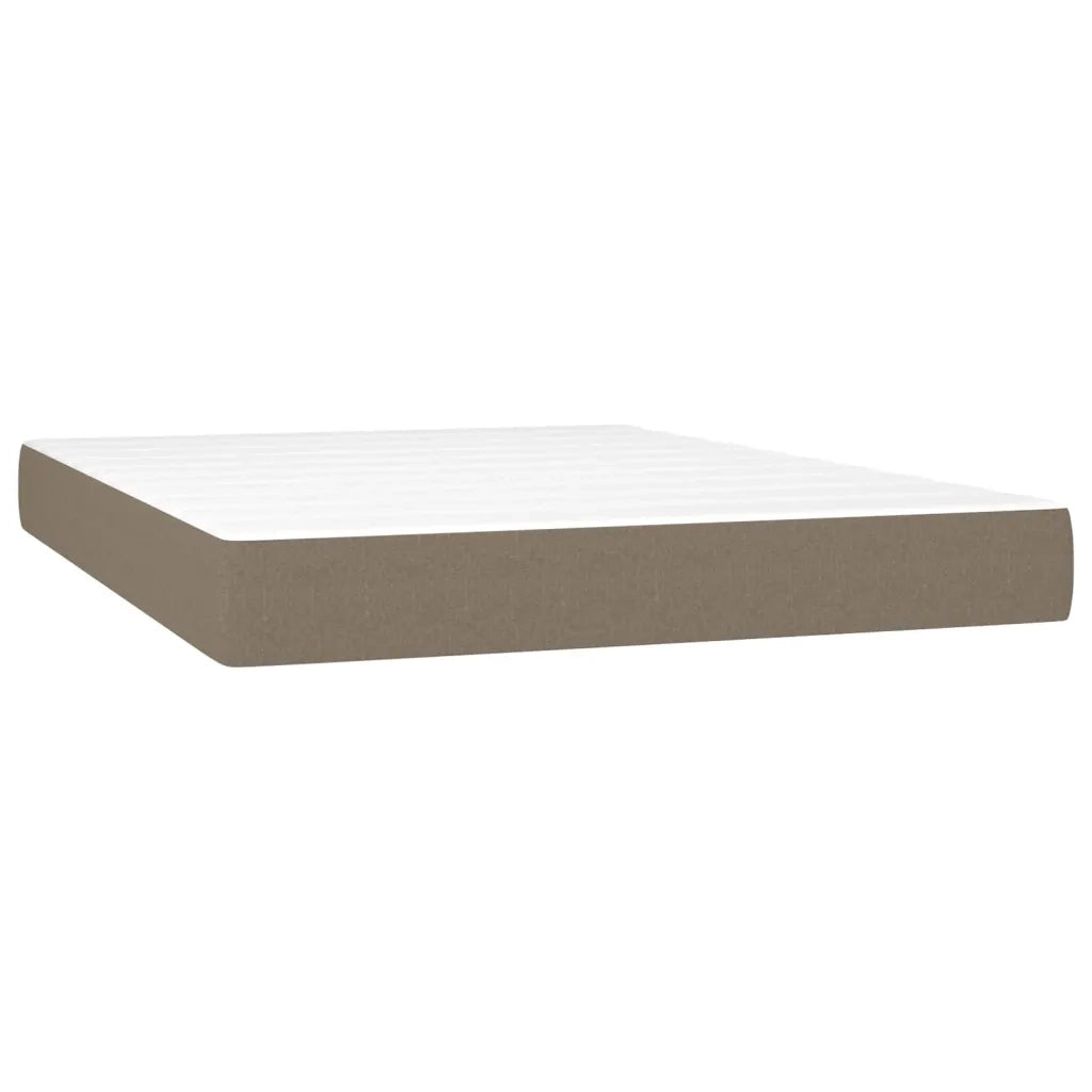 Giroletto a Molle con Materasso Tortora 140x200 cm in Tessuto 3131517