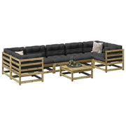 Set Divani da Giardino 8 pz in Legno Impregnato di Pino 3299334