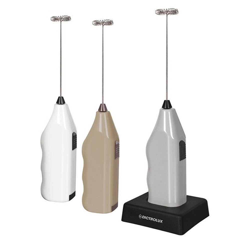 Trade Shop - Frullino Multiuso A Batterie Schiumino Monta Latte Cappuccino Caffe' 3 Colori Con Base -