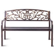 Panca da giardino 127 x 60 x 85 cm alta qualità elegante design romantico metallo nero 20_0020563