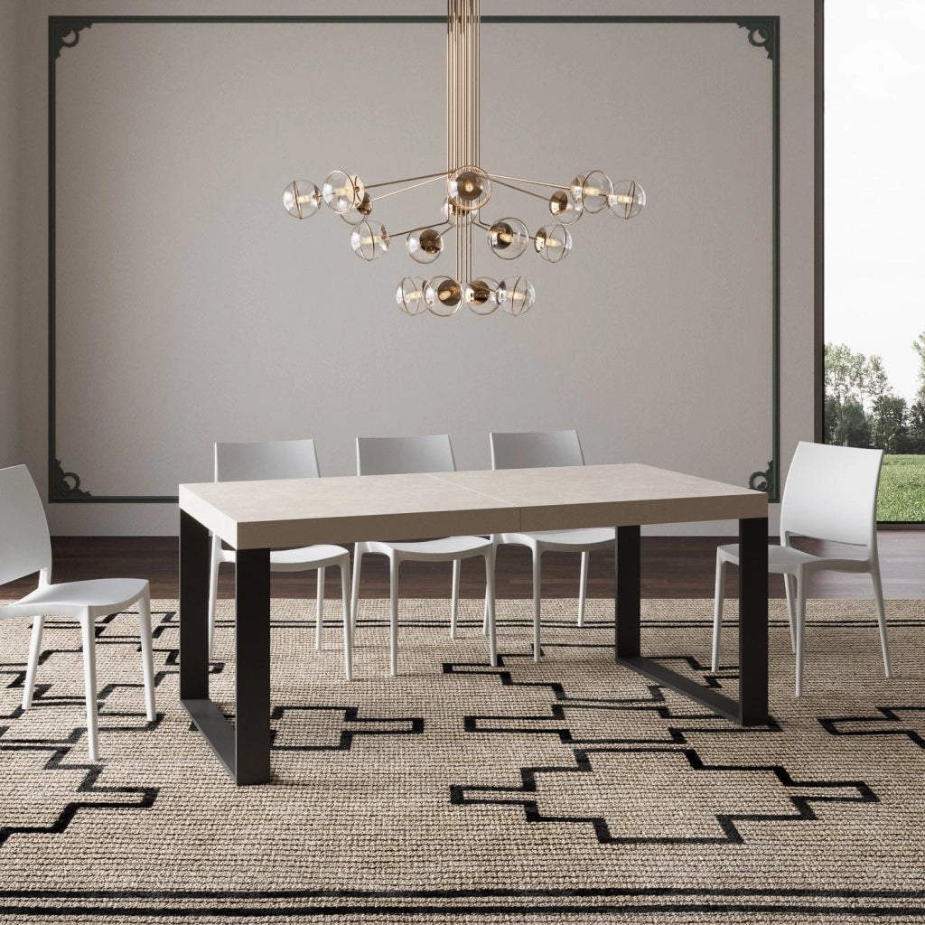 Tavolo Allungabile 200-304x90x77 cm Tecno Cashmere Telaio Antracite