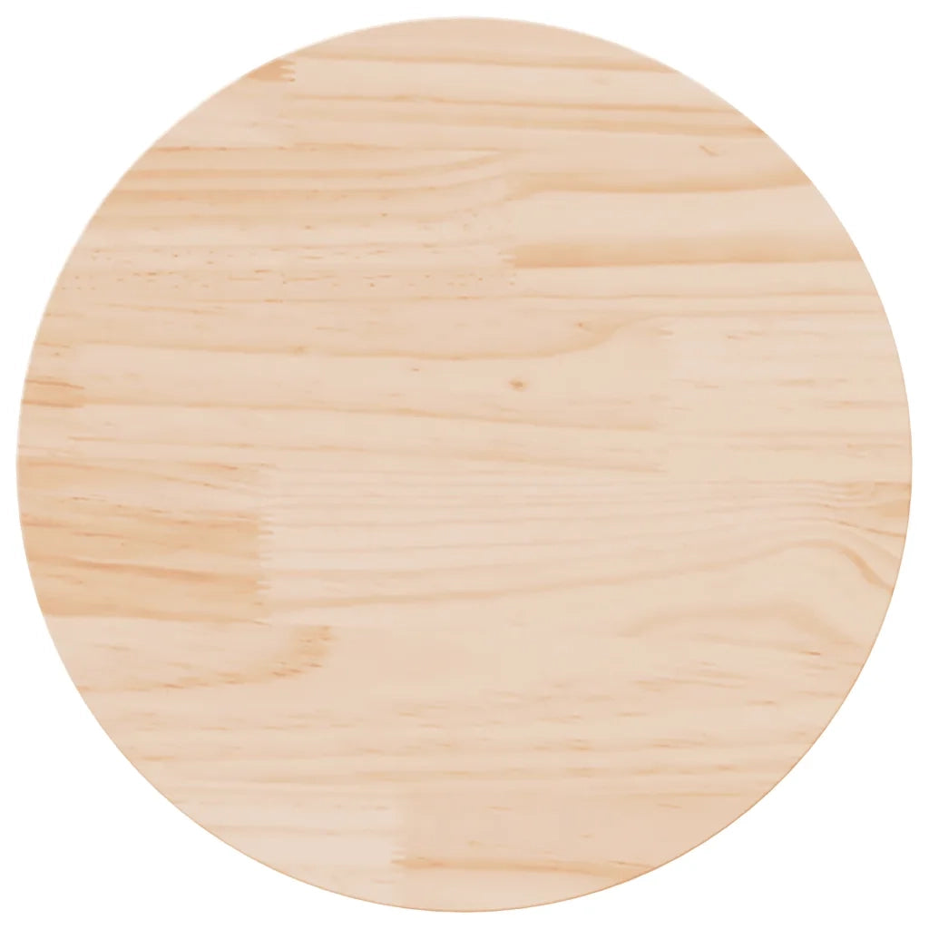 Piano Tavolo Rotondo Ø50x3 cm in Legno Massello di Pino 833661