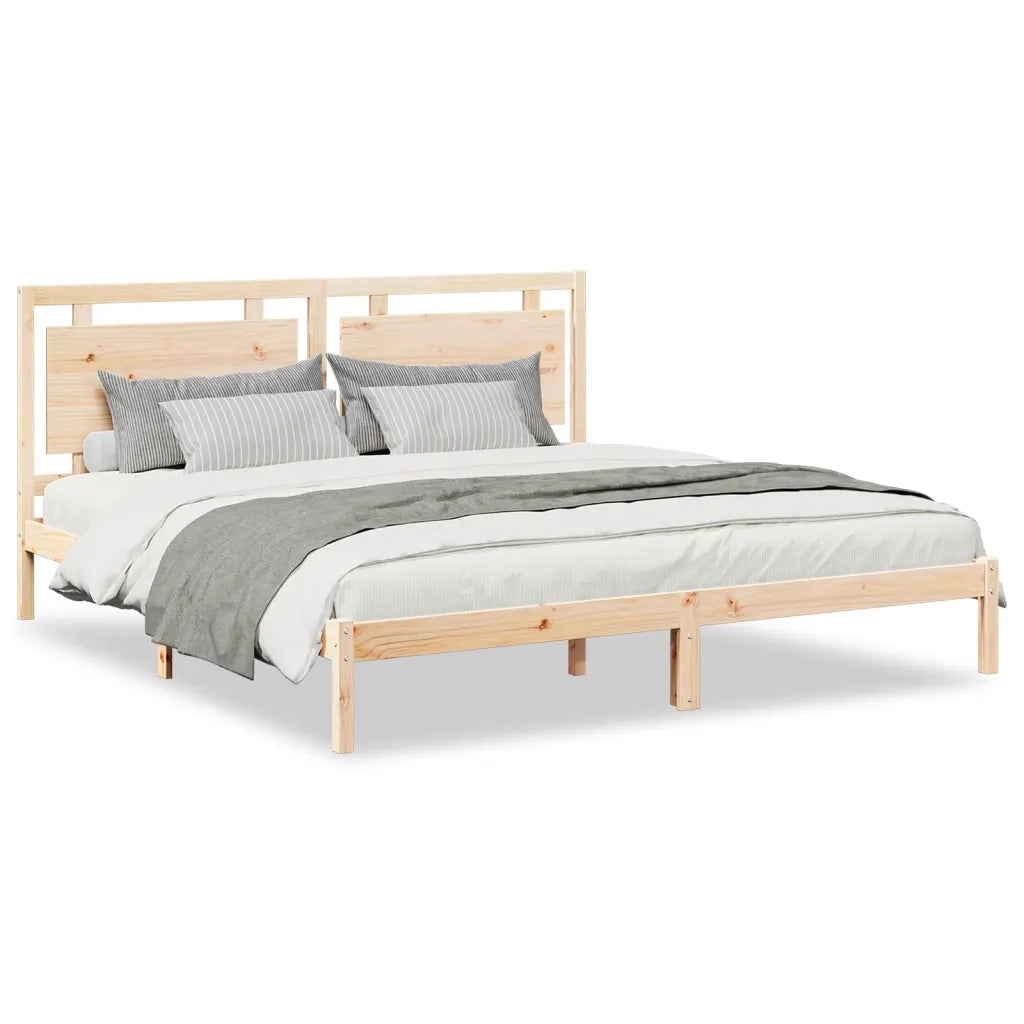 Giroletto Extra Lungo senza Materasso-Struttura Letto 180x210 cm Legno Massello 691657