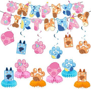 Decorazioni di compleanno per animali, set di decorazioni per festa di compleanno per cani, banner di compleanno con motivi animali, decorazioni per casa per festa di compleanno di un cane, modello: SC-001, materiale: tessuto, dimensioni: 100 x 150 cm