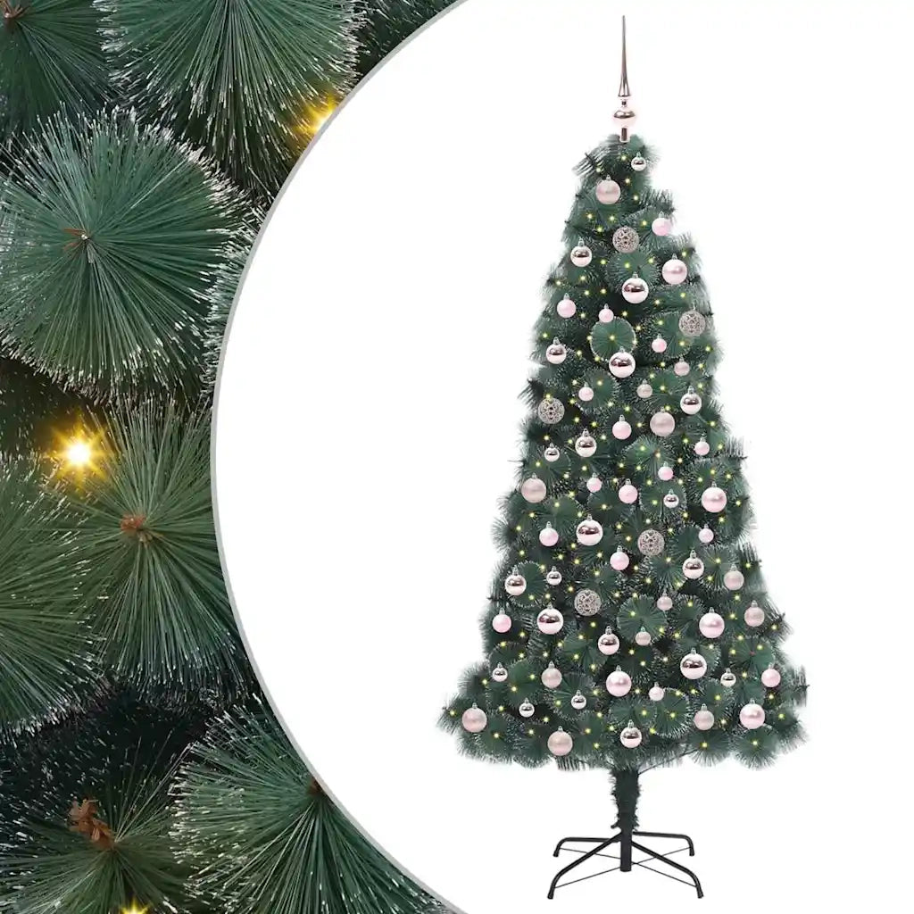 Albero di Natale artificiale pre-illuminato-Albero Natalizio con set di palline 435259