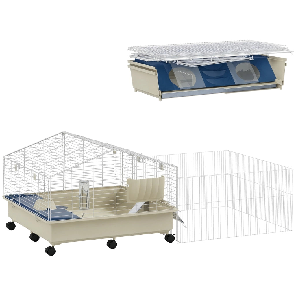 Gabbia per piccoli animali 2 livelli con rampa e accessori ¨C Xylo ¨C Bianco