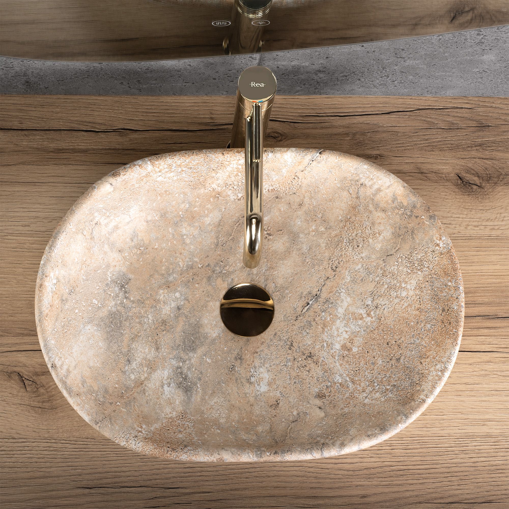 Lavabo Da Appoggio Rea Amelia Savana Matt