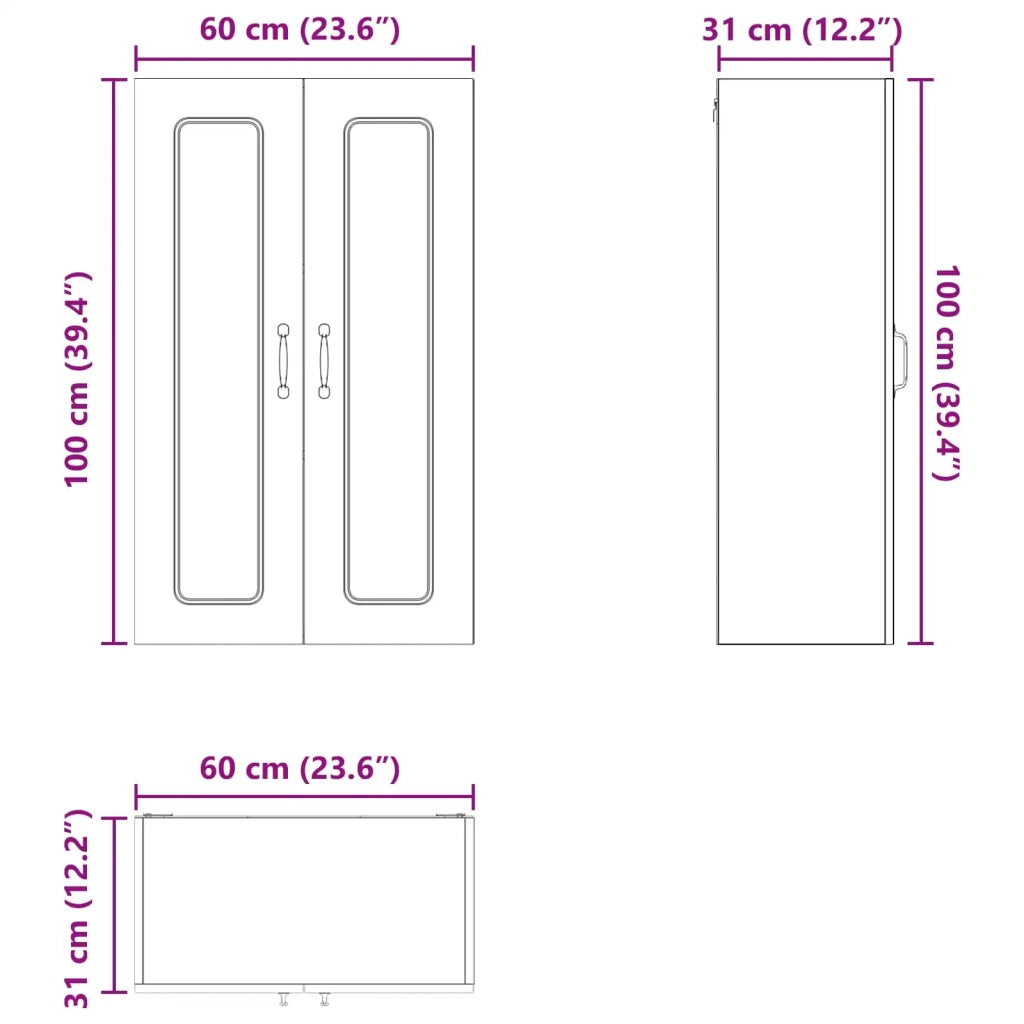 Pannello lavastoviglie Kalmar Legno vecchio 60 x 31 x 100 cm 884792