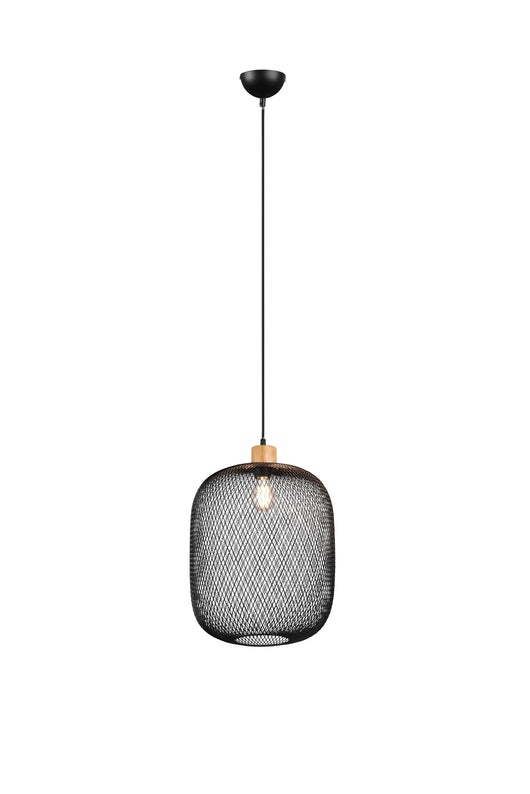 Lampada a Sospensione da Interno   in Metallo Nero Opaco