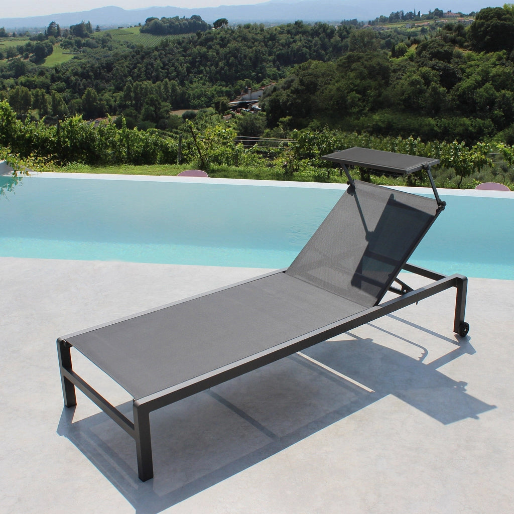 Lettino prendisole da giardino con tettuccio - MALO