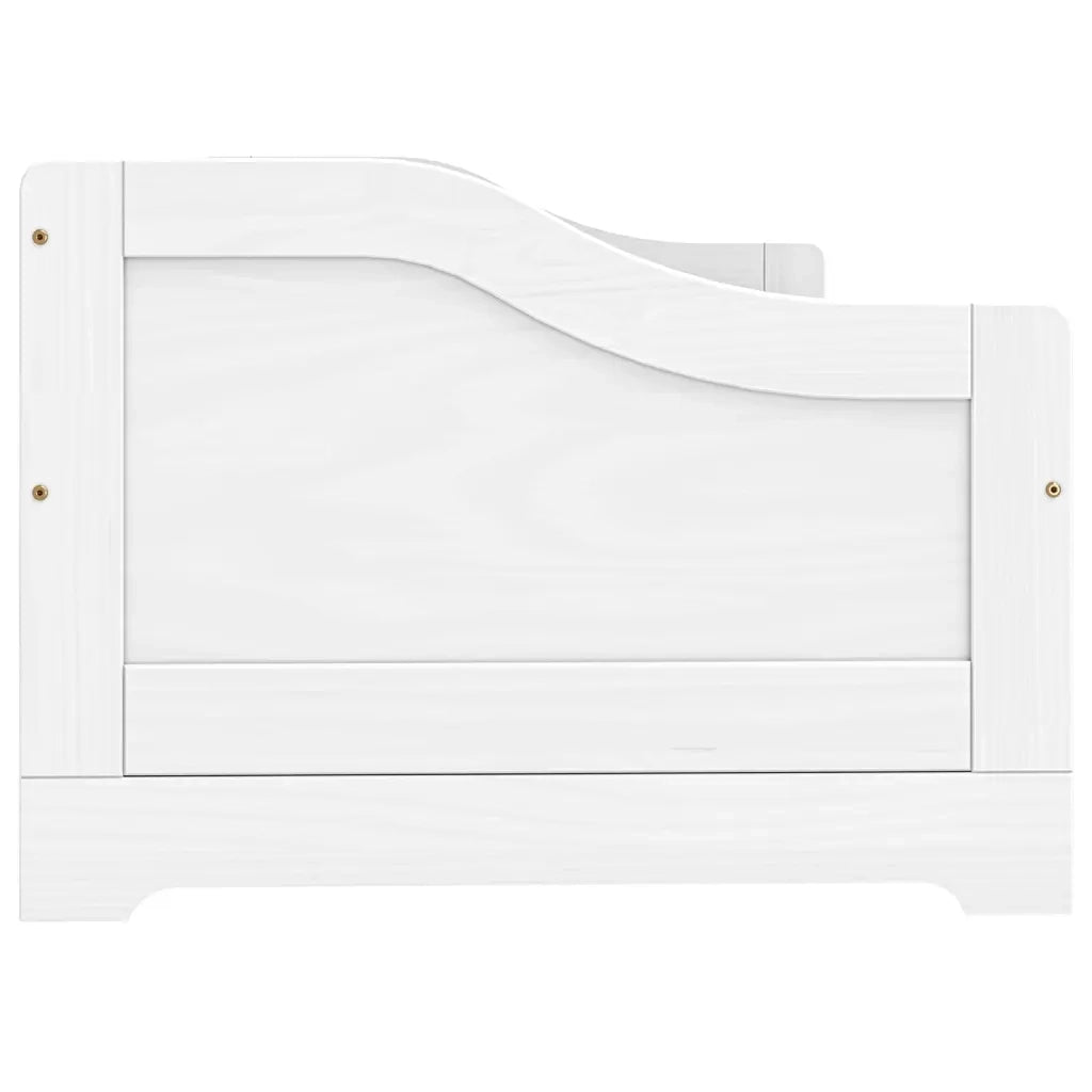 Dormeuse 3 Cassetti Bianca 90x200 cm Legno Massello Pino IRUN 3185214