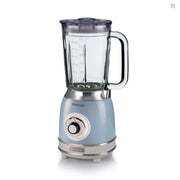 Ariete 583, frullatore vintage con tazza in vetro da 1,5 litri, 4 lame in acciaio inox, 4 velocità + pulse,1000 watt, celeste - ARI0583/05